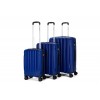 RK-9755 X-MOTION PP trolley 3-delige set 4 wielen TSA slot kleur donkerblauw